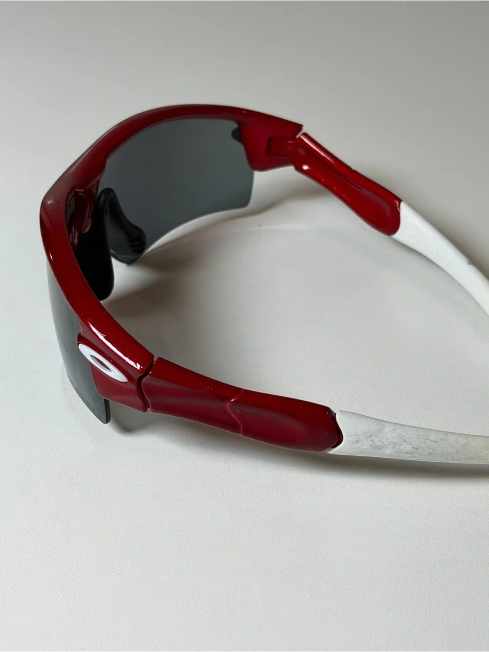 OAKLEY RADAR RANGE TEAM RED W/ BLACK IRIDIUM STRAIGHT STEM SUNGLASSES AUTHENTIC